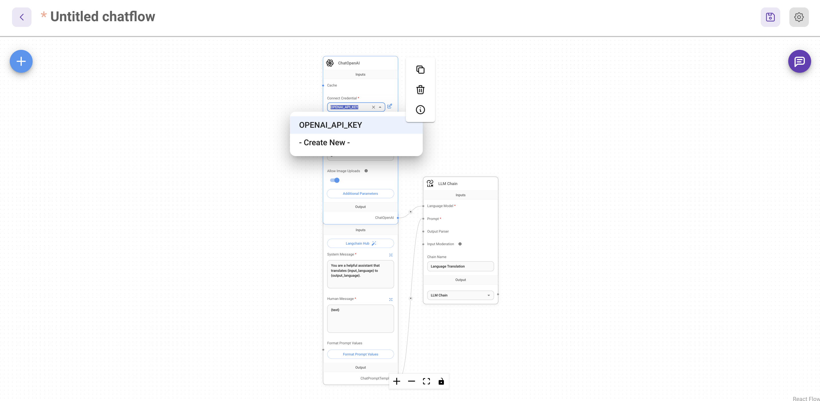 Flowise connect credential